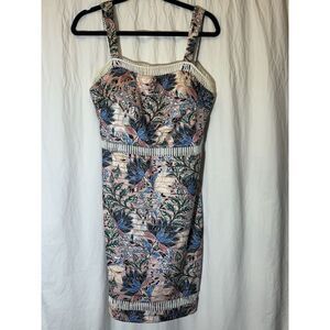 GUESS‎ Womens Floral Shadow Bodycon Dress Size 12 DD27